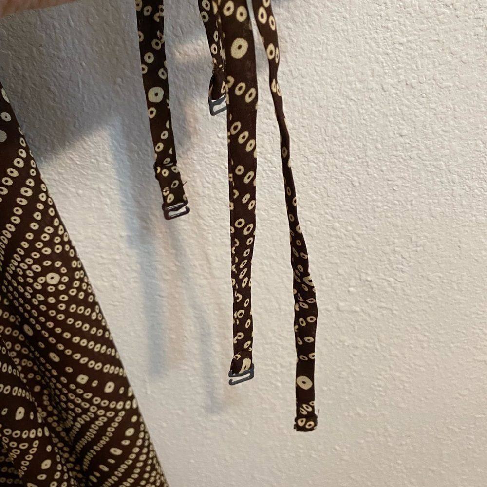 MSK Dillard's 12 Brown Maxi Tank Dress Lined Forest Coquette Dainty Romantic - Picture 9 of 10